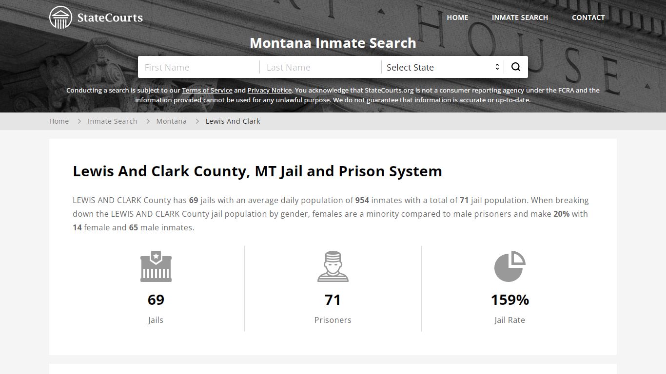 Lewis And Clark County, MT Inmate Search - StateCourts